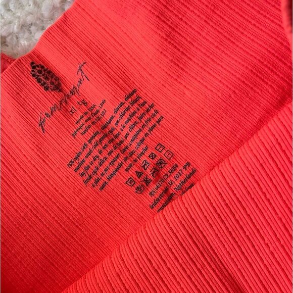 Free People Good Karma Leggings Neon Orange X/L NEW - Picture 8 of 11